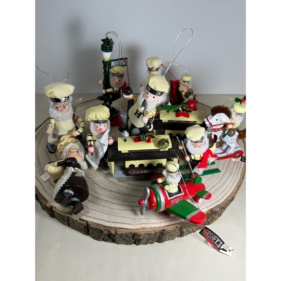 LOT 12 Hershey's Collector Series Kurt S Adler Christmas Elf Ornaments 80's-90's - Picture 1 of 13